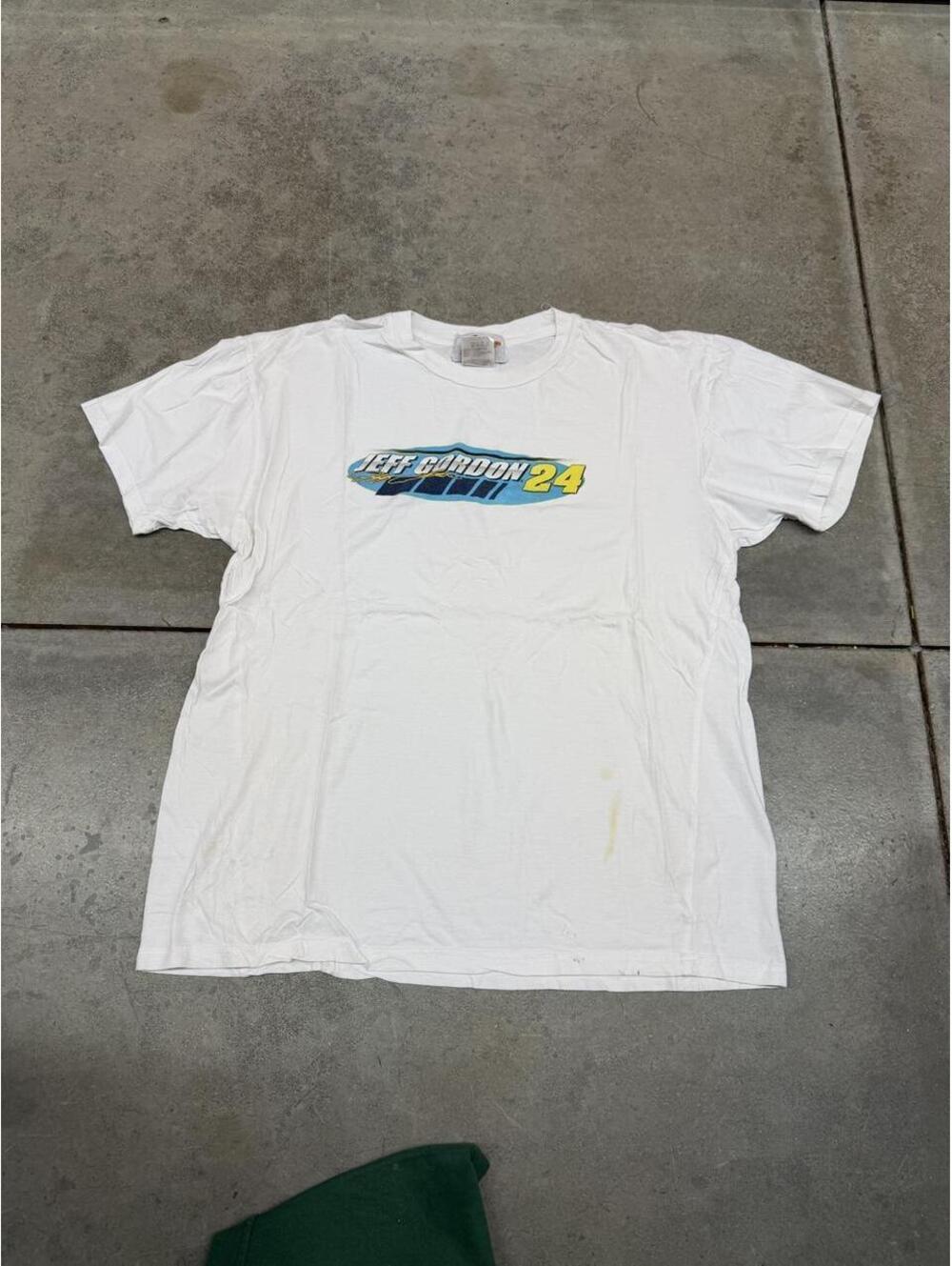 vintage jeff gordon nascar racing white winners circle shirt size large